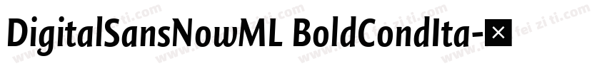 DigitalSansNowML BoldCondIta字体转换